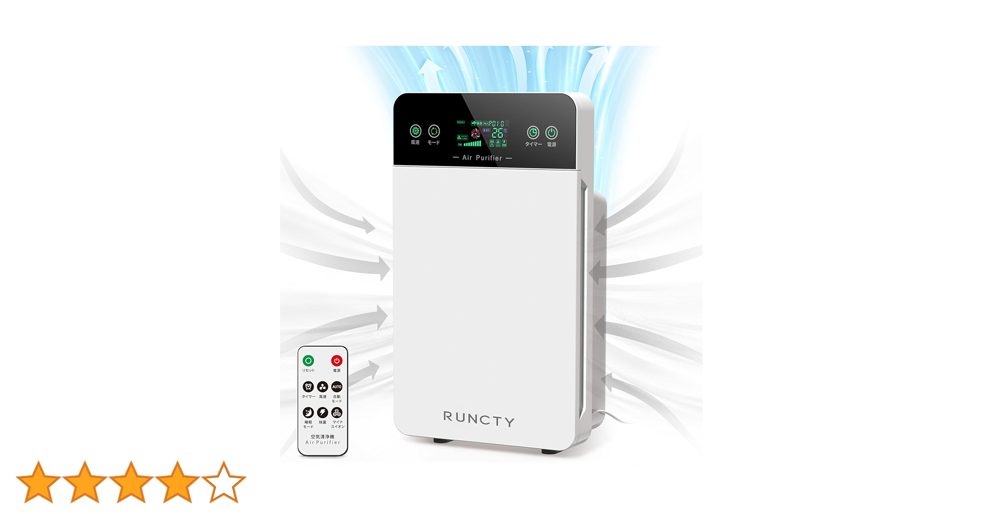 空気清浄機 タッチパネル式 風量調整 レビューTasavz 空気清浄機 HEPAフィルター 空気清浄器 空気質